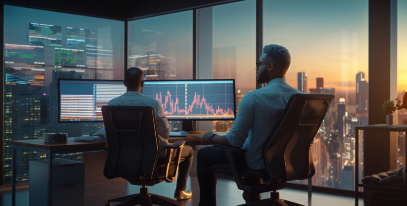 What does the Forex market display on its six-hour charts?