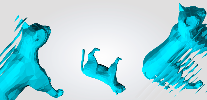 Corak Lanjutan. Pantulan Kucing Mati