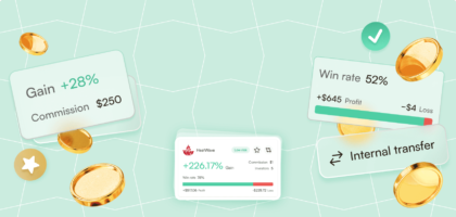 Headway Copytrade uchun asosiy ish ko’rsatkichlari: Faol kunlar, Daromad, G’alaba darajasi