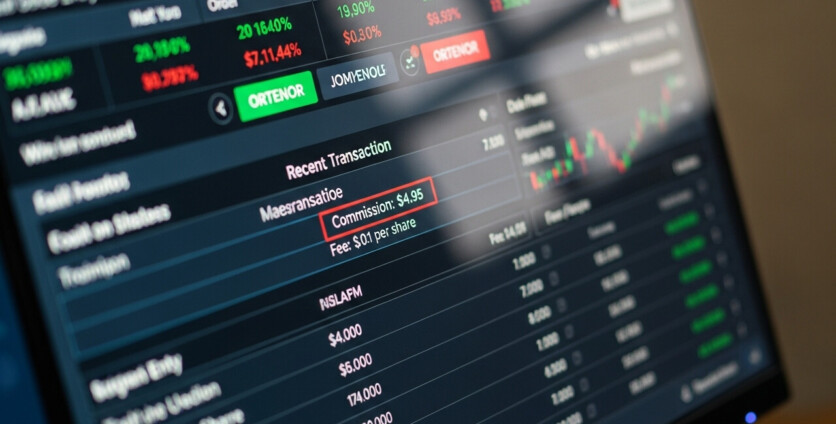 Quel terme désigne les frais que les courtiers en bourse facturent pour leurs services ?