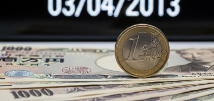 How Much Japanese Yen Could You Get for One Euro on April 3, 2013?