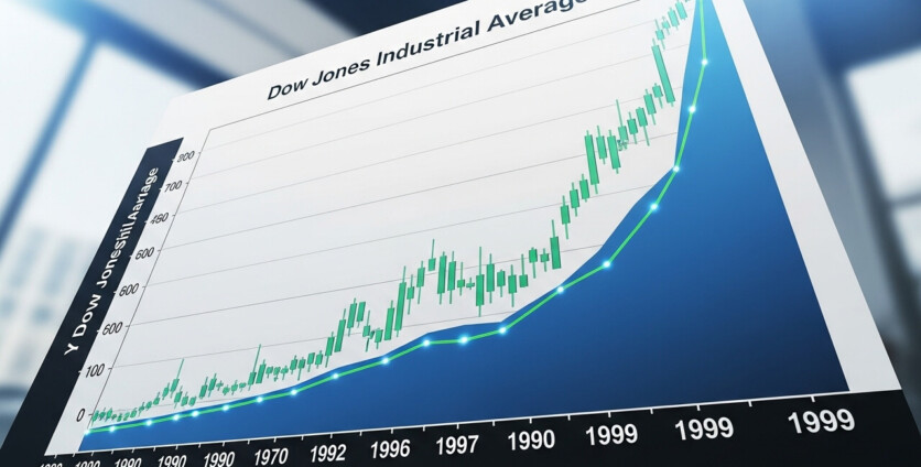 ¿Qué período de tiempo contiene el mercado alcista más largo en la historia del Dow?