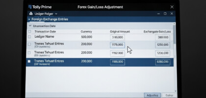 Clearing Unadjusted Forex Gain/Loss in Tally Prime: A Comprehensive Guide