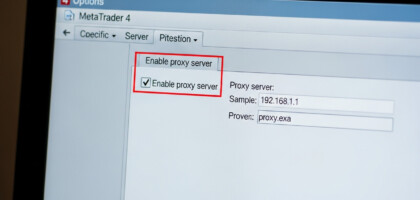 MetaTrader 4: Configuring Proxy Server Settings